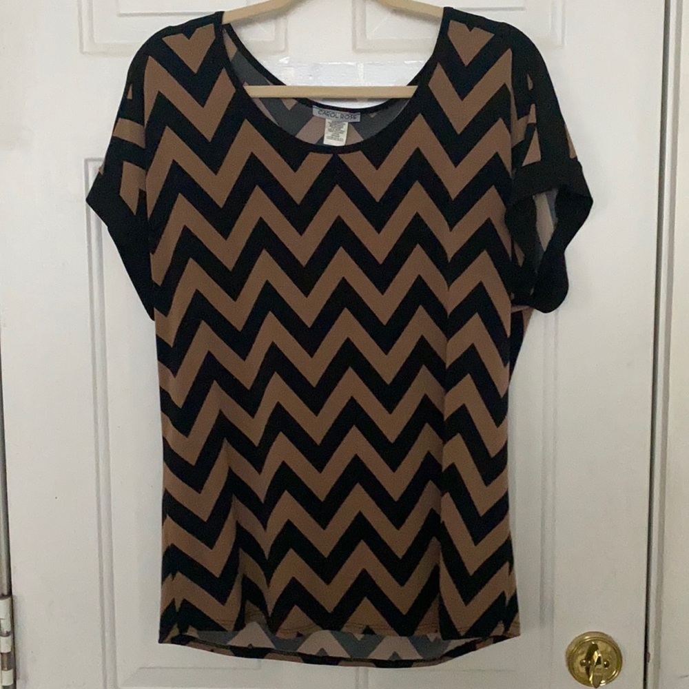 Black and brown blouse